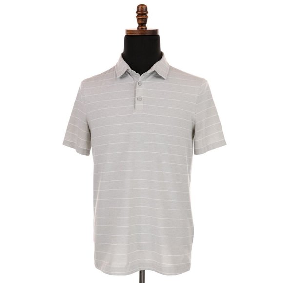 lululemon athletica Other - Lululemon Evolution Short Sleeve Golf Polo Shirt Men's Size Medium Gray Striped
